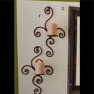 Home Interiors retro wrought iron carrington wall sconces